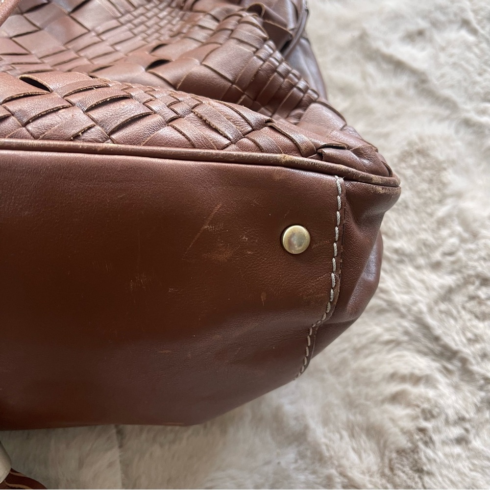 Lancel Woven Braided Leather Hobo Tote - Picture 8 of 16